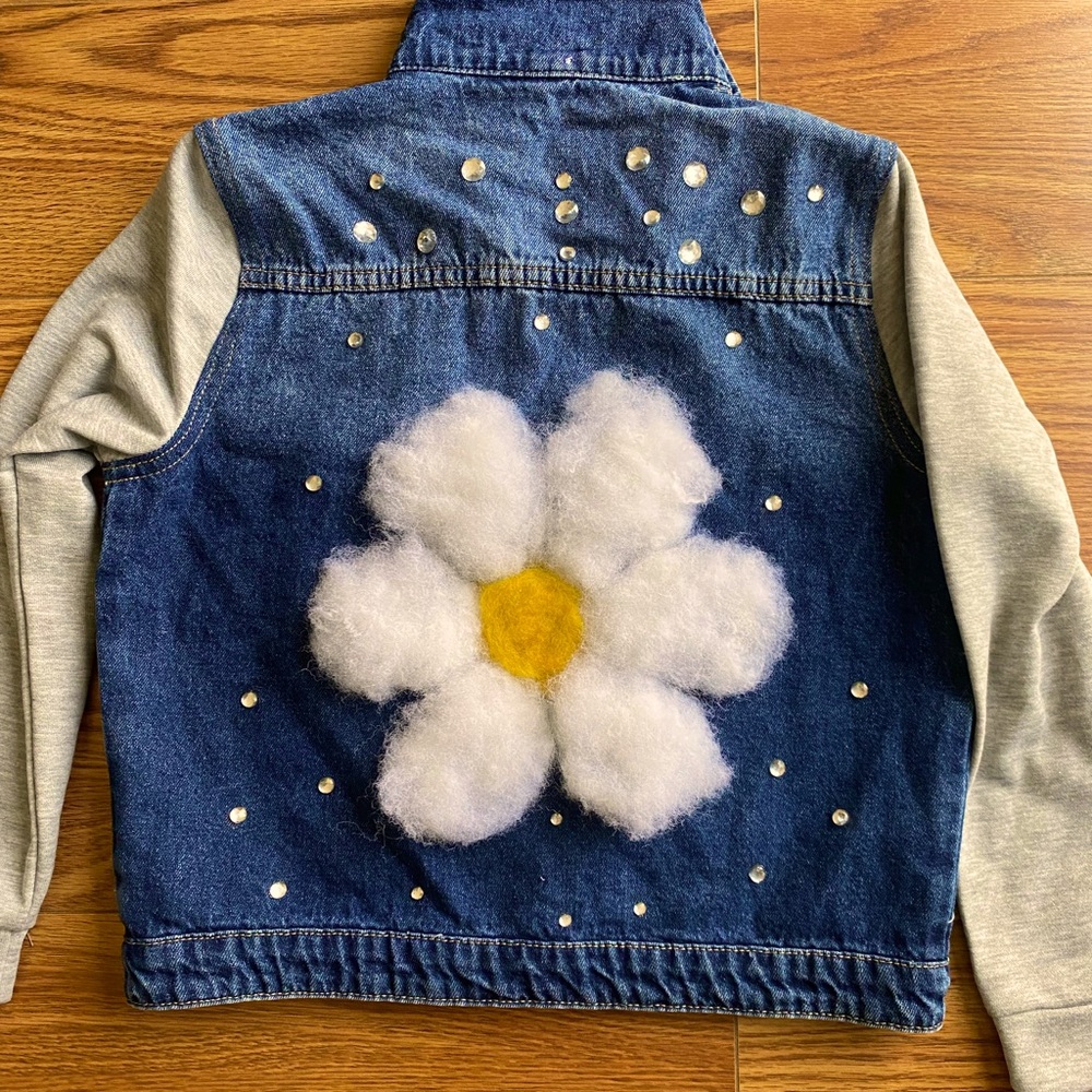 Denim youth cropped jean Jacket